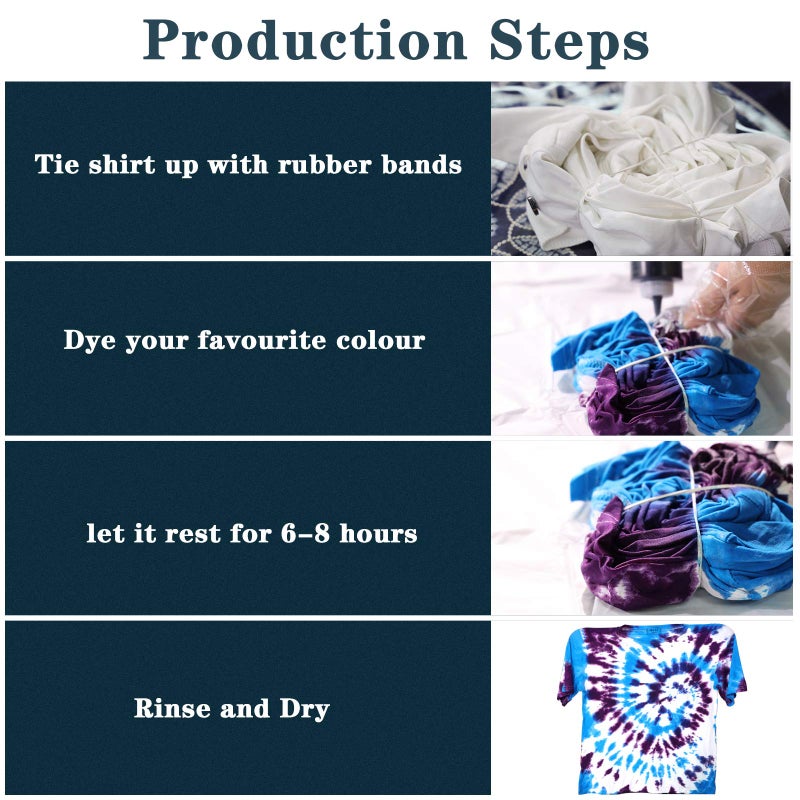 WINSONS Tie Dye Kit, 8 Colours Non Toxic Permanent Fabric Dye Art Set for Kids Women for Homemade Party Creative Group Activities DIY Gift - Image 5